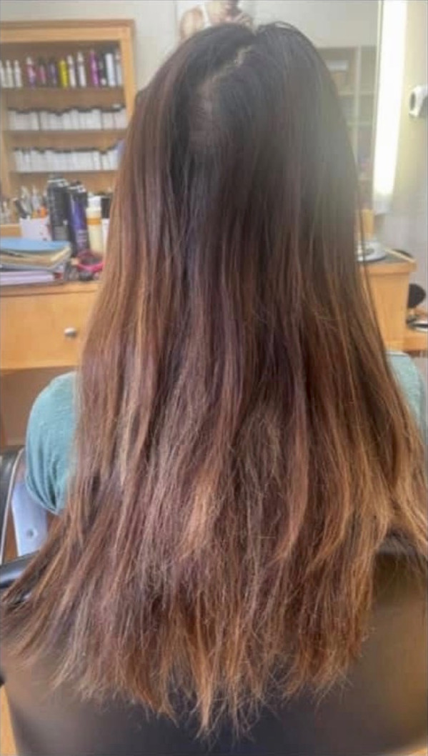 Hair transformation by Vu Cheveux Studio, before
